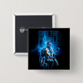 黒い稲妻与え- The People Hope 缶バッジ (正面&裏面)