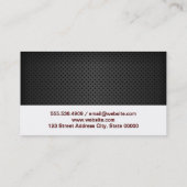 黒い穴あきメッシュ |ホワイトバンド 名刺 (裏面)