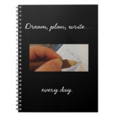 黒い空白のなノートを毎日書いて下さい ノートブック (正面)