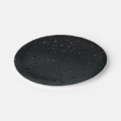 黒い窓に水が滴る ペーパープレート (アングル)