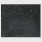 黒い窓に水が滴る ラッピングペーパー (フラット)