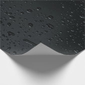 黒い窓に水が滴る ラッピングペーパー (角)