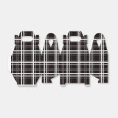 黒い窓ガラス格子格子ストライプパターンデザイン フェイバーボックス (折り畳みなし)