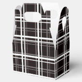 黒い窓ガラス格子格子ストライプパターンデザイン フェイバーボックス (オープン)