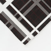 黒い窓ガラス格子格子ストライプパターンデザイン フリースブランケット (角)