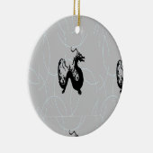 黒い竜を灰色に セラミックオーナメント (右)