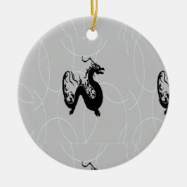黒い竜を灰色に セラミックオーナメント