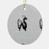 黒い竜を灰色に セラミックオーナメント (左)