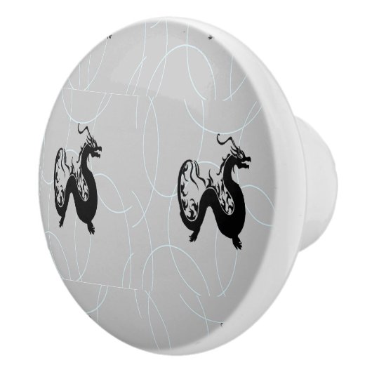 黒い竜を灰色に セラミックノブ (右)