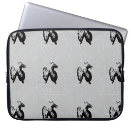 黒い竜を灰色に ラップトップスリーブ