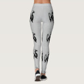 黒い竜を灰色に レギンス (裏面)