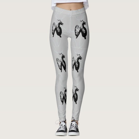 黒い竜を灰色に レギンス (正面)