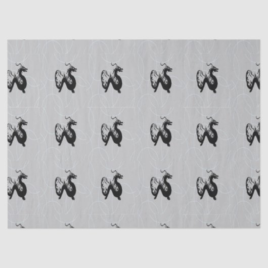 黒い竜を灰色に 薄葉紙 (正面)