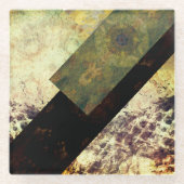 黒い竜 ガラスコースター (正面)