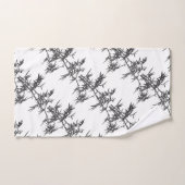 黒い竹を白に バスタオルセット (ハンドタオル)