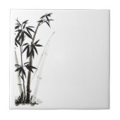 黒い竹 – インク タイル (正面)