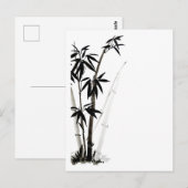 黒い竹 – インク ポストカード (正面/裏面)