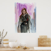 黒い笑顔の少女 ポスター (キッチン)