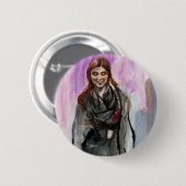 黒い笑顔の少女 缶バッジ (正面&裏面)