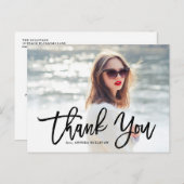 黒い筆跡 |卒業式 ポストカード (正面/裏面)