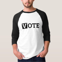 黒い箱に白黒の文字でVote