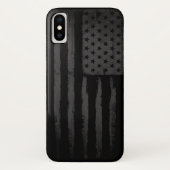 黒い米国旗 Case-Mate iPhoneケース (裏面)