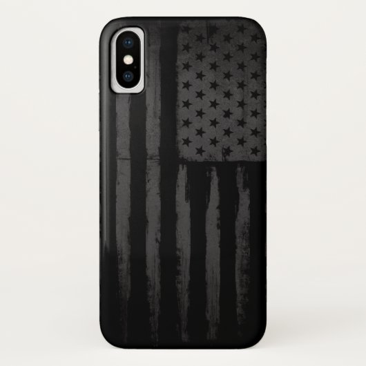 黒い米国旗 Case-Mate iPhoneケース (裏面)