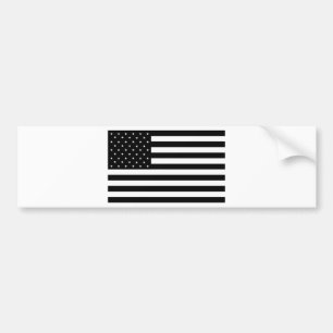 黒い米国(米国)の国旗 バンパーステッカー