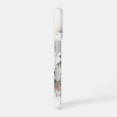 黒い紅型の芸者 iPhone 16ケース (右側面)