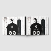 黒い納屋 白い木 地方風の邸宅でのウェディング ゲストブック (全面)