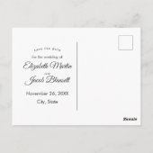 黒い紙カットマンダラ日付を保存 ポストカード (裏面)