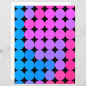 黒い紙シートとピンクと青の斑点 (正面/裏面)