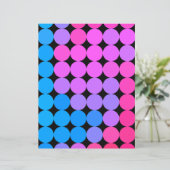 黒い紙シートとピンクと青の斑点 (スタンド正面)