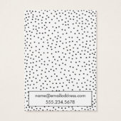 黒い紙吹雪のホワイトイヤリングホルダーディスプレイ (裏面)