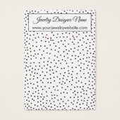 黒い紙吹雪のホワイトイヤリングホルダーディスプレイ (正面)