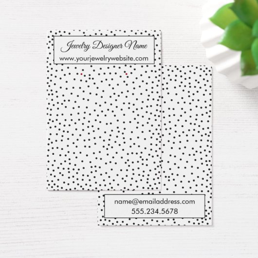 黒い紙吹雪のホワイトイヤリングホルダーディスプレイ (デスク)