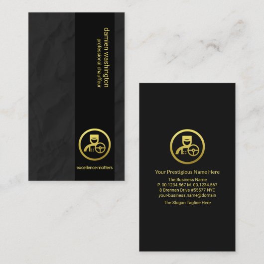 黒い紙折り目テクスチャ黒い列ショーフ 名刺 (正面/裏面)