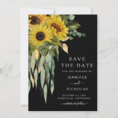 黒い素朴ひまわりフローラ セーブザデート (正面)