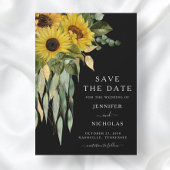 黒い素朴ひまわりフローラ セーブザデート