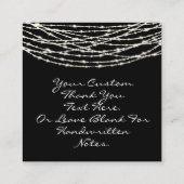 黒い素朴ストリングラ結婚イトの感謝のお知らせ エンクロージャーカード (裏面)