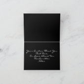 黒い素朴ストリングラ結婚イト サンキューカード (内部)