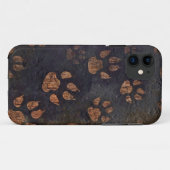 黒い素朴前足のパターン Case-Mate iPhoneケース (裏面(横))