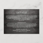 黒い素朴木製ストリングラ結婚イトの詳細 エンクロージャーカード (正面)