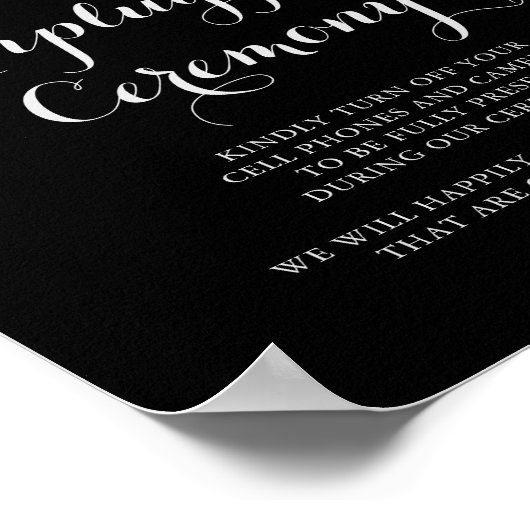 黒い素朴植物体のプラグ抜き式標識 ポスター (角)