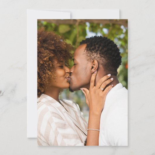 黒い素朴植物日付カレンダーを保存 セーブザデート (裏面)