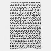 黒い素朴部族柄キッチンタオル キッチンタオル (縦)