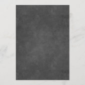 黒い素朴黒板のメニューカード メニュー (裏面)