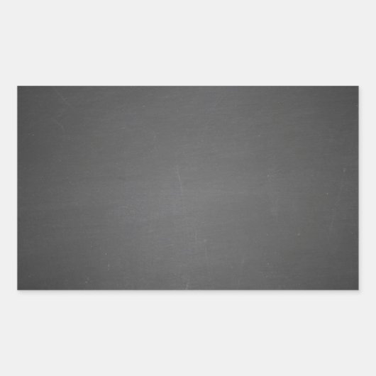 黒い素朴黒板プリント 長方形シール (正面)