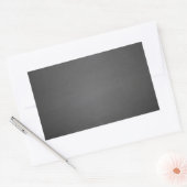 黒い素朴黒板プリント 長方形シール (封筒)