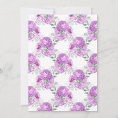 黒い紫と銀のフローラゴシック結婚ズ 招待状 (裏面)